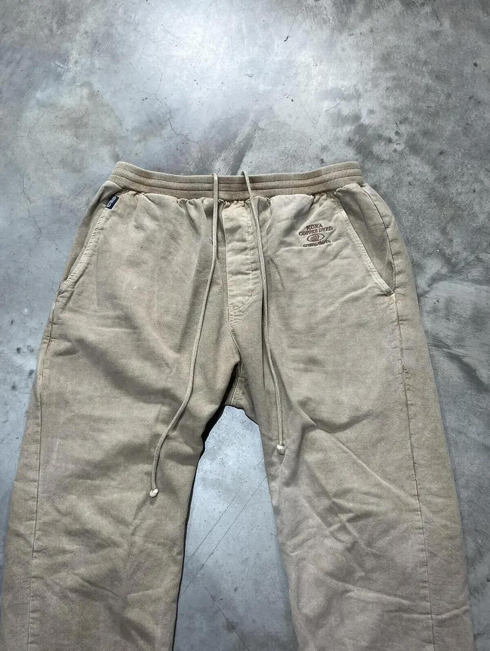 Hawaii Kona Coffee Dyed Preowned Large Jogger Pants